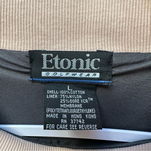 Vintage 90's Etonic Mens Windstopper Sweater Golf Brown Argyle GOR Size Large - Picture 6 of 7